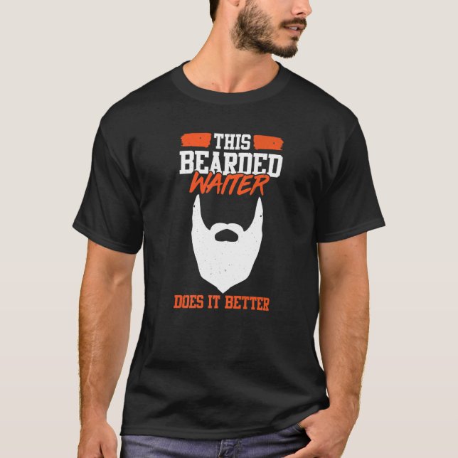 Camiseta Trabalho Do Servidor De Garçonete Mens Waiter Na G (Frente)
