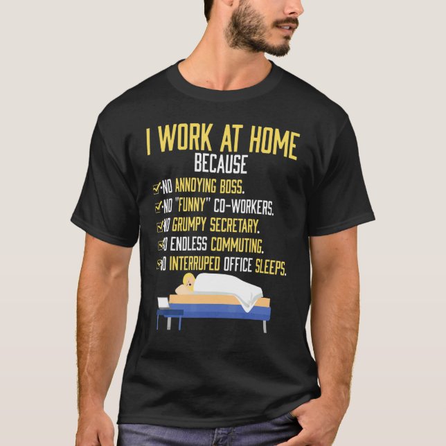 Camiseta Trabalho Em Casa A Partir De Casa (Frente)