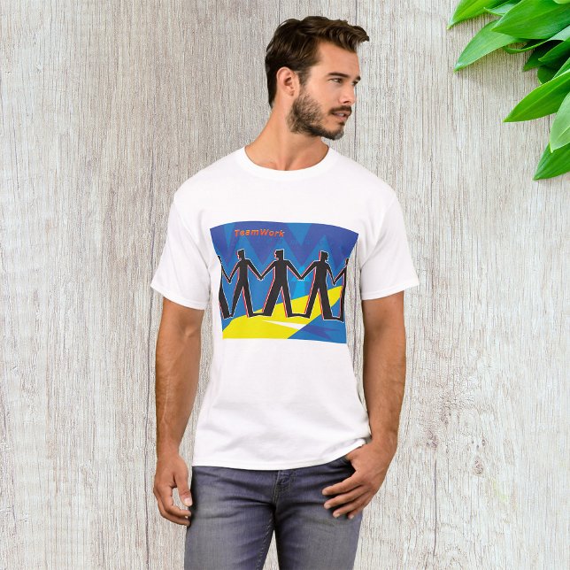 Camiseta Trabalho em Equipe Unidade Pessoas de Mãos Dadas (Criador carregado)