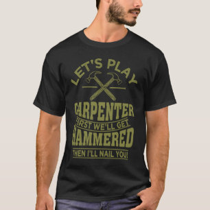 Camiseta Trabalho em madeira para homens carpinteiros marce