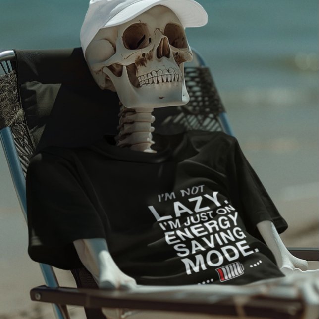 Camiseta Trabalho Engraçado - Citação do Modo de Poupança d (Criador carregado)