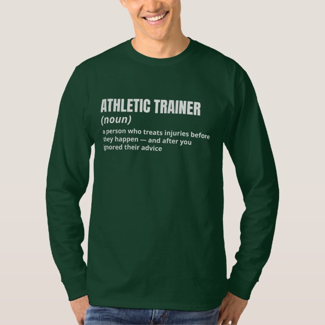 Camiseta Trabalho Engraçado De Formador Atético Significa T (Frente)