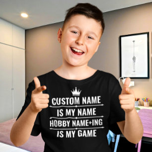 Camiseta Trabalho Engraçado Personalizado e Nome do Hobby