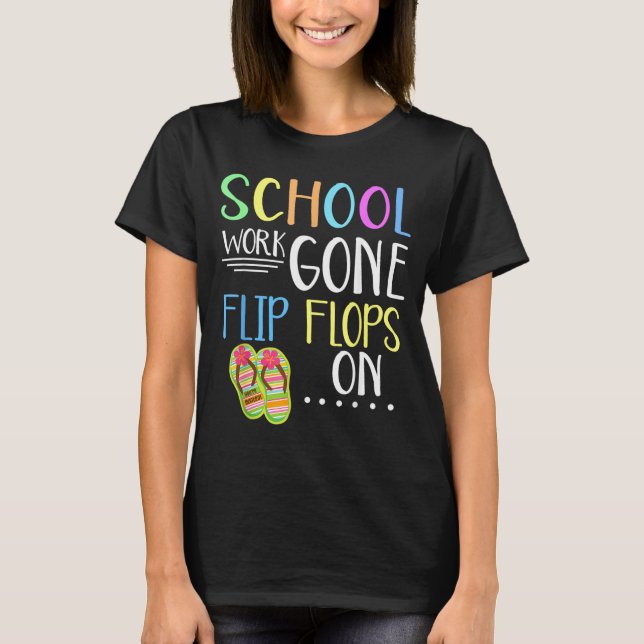 Camiseta Trabalho Escolar Virado Chinelos (Frente)