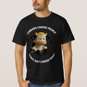 Camiseta Trabalho escolhe o humano [CC-CatCow]