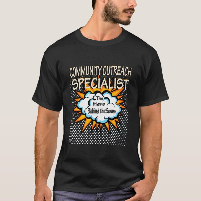 Camiseta Trabalho Especialista em Herói de Sensibilização C (Frente)