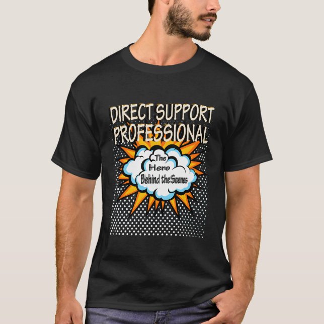 Camiseta Trabalho Hero Profissional de Suporte Direto (Frente)