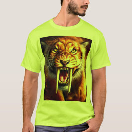Camiseta Trabalho Hi-Vis De Tigre Saber-Dente