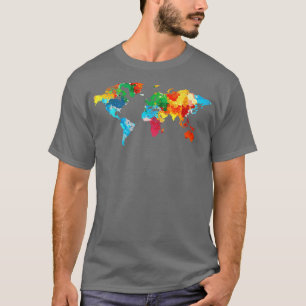 Camiseta Trabalho internacional de Viagem Colorido