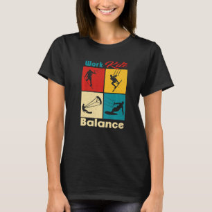 Camiseta Trabalho Kite Equilíbrio Vida Estilo de Vida Vinta