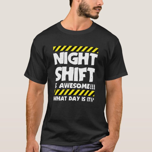 Camiseta Trabalho Memória Turno Noturno É Incrível Trabalha (Frente)