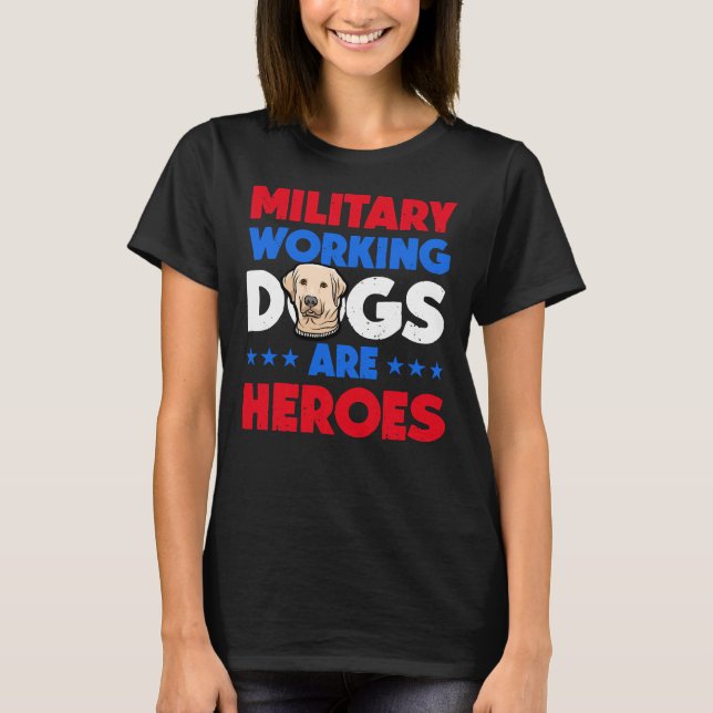 Camiseta Trabalho Militar do Labrador Retriever (Frente)
