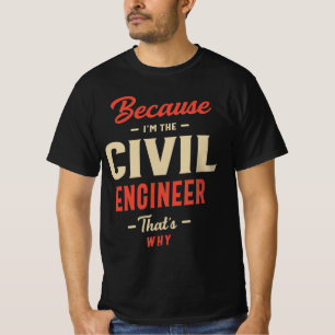 Camiseta Trabalho no Engenheiro Civil Trabalho no Aniversár