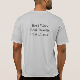 Camiseta Trabalho Real RFM. Resultados reais. Malhação real