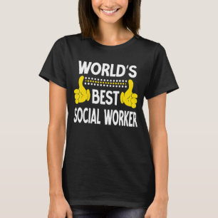 Camiseta Trabalho social de melhor trabalhador social do mu