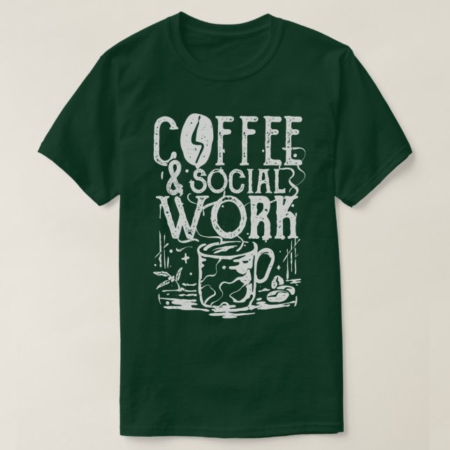 Camiseta Trabalho social do café (Frente do Design)