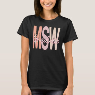 Camiseta Trabalho Social dos mestrados Trabalho Msw Graduaç