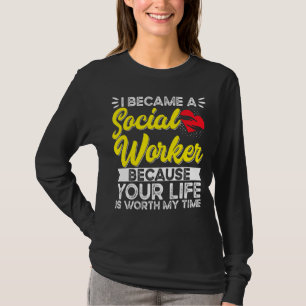 Camiseta Trabalho Social Escolar Mês Coração Mãos Eu Tornei