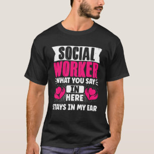 Camiseta Trabalho Social Escolar Mês Mãos Coração Trabalhad
