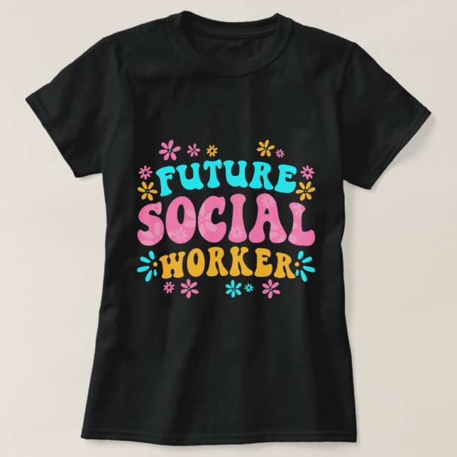 Camiseta Trabalho social escolar Mês Refletores Futuros Flo (Frente do Design)
