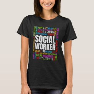 Camiseta Trabalho Social Fala Gráfico do Trabalho Social