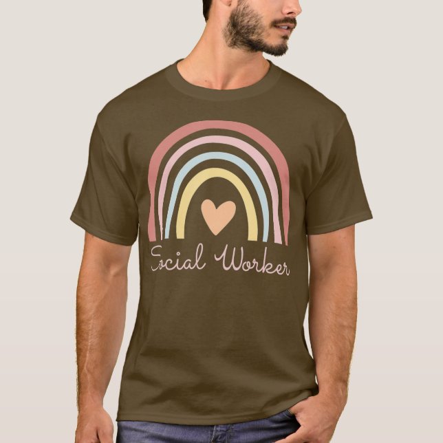 Camiseta Trabalho Social Leopardo Arco-Íris (Frente)