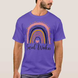 Camiseta Trabalho Social Leopardo Arco-Íris