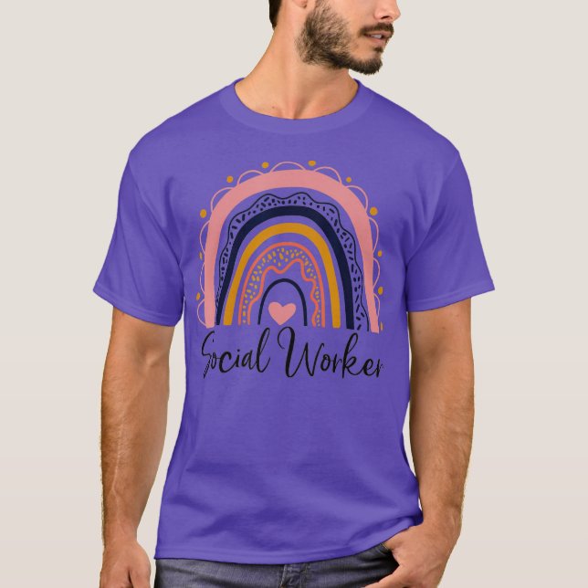 Camiseta Trabalho Social Leopardo Arco-Íris (Frente)