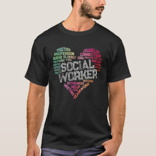 Camiseta Trabalho Social Palavra de Trabalho em Nuvem