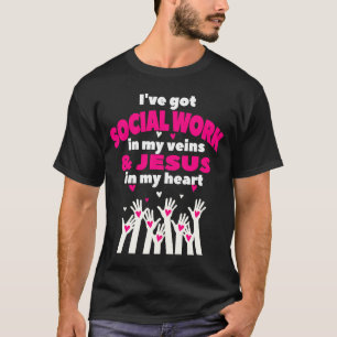 Camiseta Trabalho Social Trabalhador Cristão MSW Graduação 