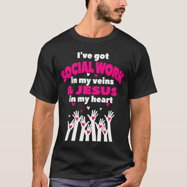 Camiseta Trabalho Social Trabalhador Cristão MSW Graduação  (Frente)