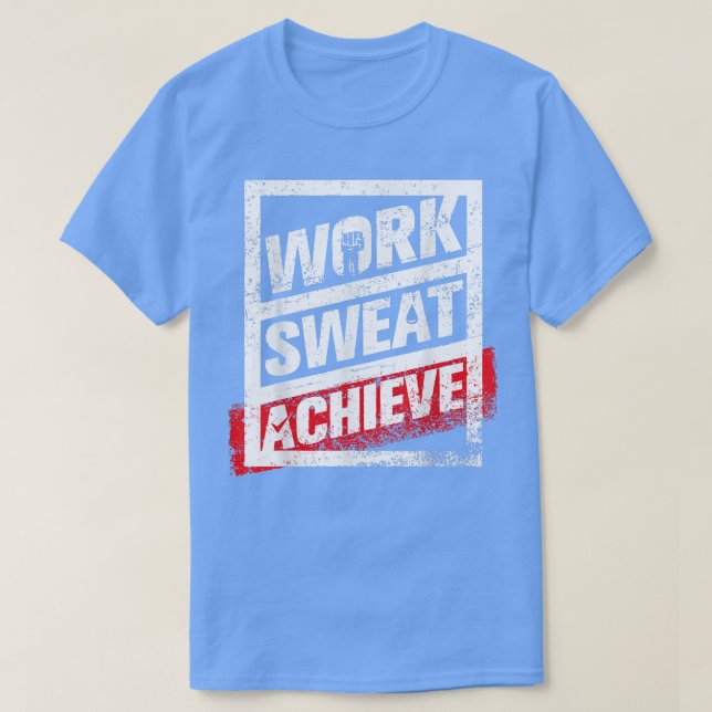 Camiseta Trabalho Suor Alcance Giro Homens Mulheres Feliz (Frente do Design)