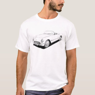 Camiseta Trabalhos de arte 1953 de Chevrolet Corvette C1