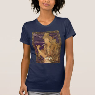 Camiseta Trabalhos de arte da mulher elegante de Alphonse