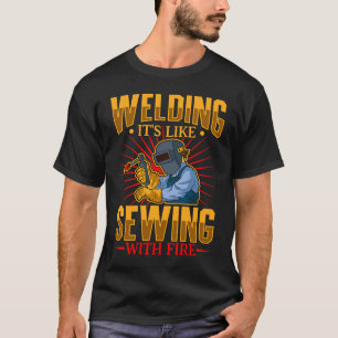Camiseta Trabalhos Metálicos Mecânicos De Soldadura Para Mu