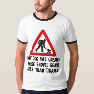 Camiseta Trabalhos prontos da pá - anti Obama