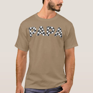 Camiseta Traça marcada Papá Branco Preto Checkerboard F
