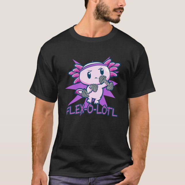 Camiseta Traçado De Malhação De Teto Axolotl Para Lotl (Frente)