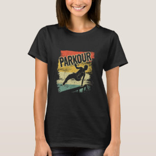 Camiseta Traceur Retro Parkou, um corredor livre estilo liv