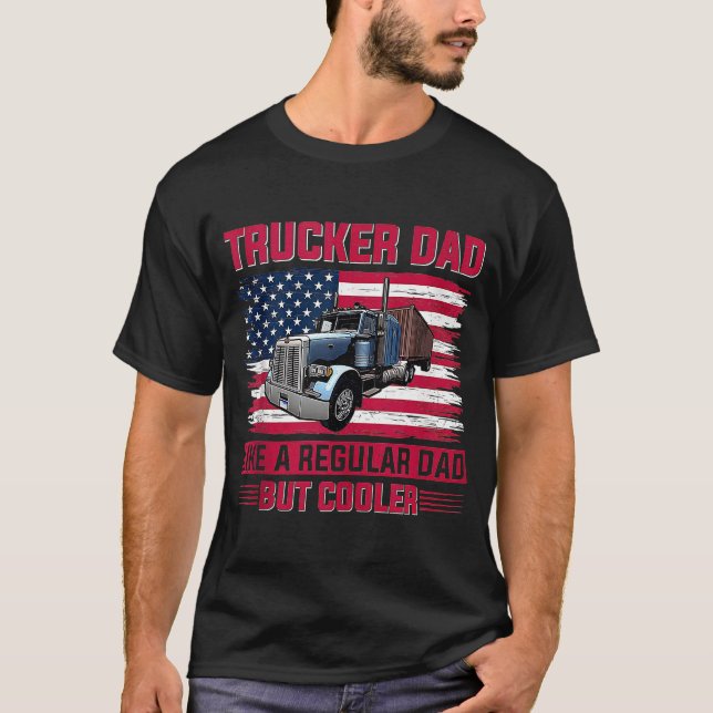 Camiseta Tracker Pai americano Flag Theme angs (Tema de ang (Frente)