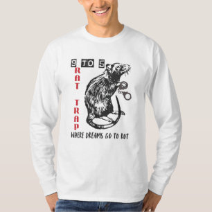 Camiseta Traço de 9 a 5 Ratos Anti-Trabalho em Algemas