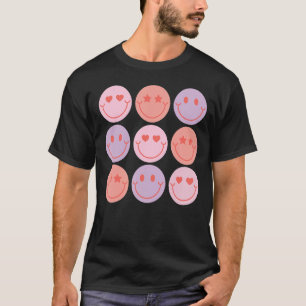 Camiseta Traço de Dia de os namorados com o Sorriso Retroat