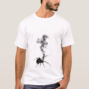 Camiseta Traço de fumaça de aranha escura - Horror estético