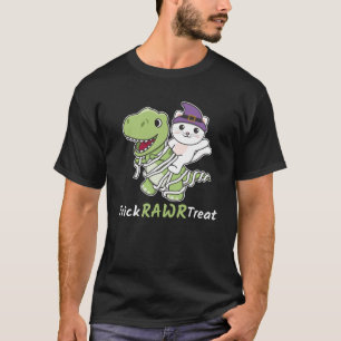 Camiseta Traço de Gato Rawr Treat T-rex Mummy Costume