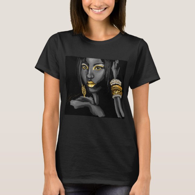 Camiseta Traço do t-shirt Dourado (Frente)