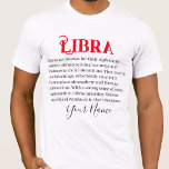 Camiseta Traços de Libra e sinal de zodíaco<br><div class="desc">Libra Personalizada Camiseta Abraça Seu Espírito Equilibrado Você é Libra que quer fazer uma declaração ousada? Quer mostrar sua paixão por harmonia e seu amor pela beleza? Nossa camiseta personalizada Libra é a maneira perfeita de expressar sua personalidade única e conectar-se com indivíduos que pensam assim. Presente perfeito: dê o...</div>