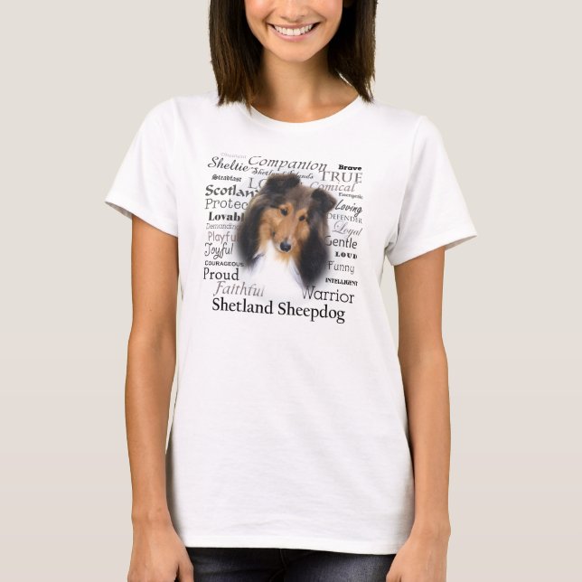 Camiseta Traços de Sheltie (Frente)