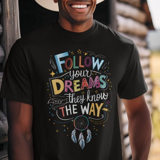 Camiseta Traços de Sonho: Siga Sua Cotação de Sonhos (Criador carregado)