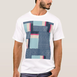 Camiseta Traços Geométricos Simples do Pincel: Bloco de Cor