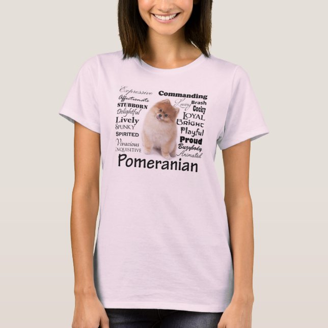 Camiseta Traços Pomeranianos T-Shirt (Frente)